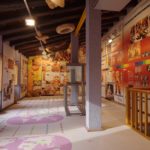 Espai didàctic del CIP Molí d’en Rata, a Ripollet, amb murals i materials educatius dissenyats per a infants sobre el patrimoni local.