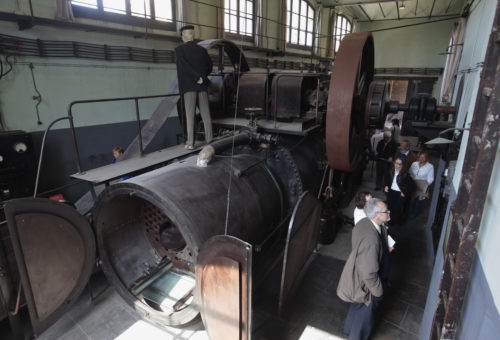 Exposició a l'interior del Vapor Buxeda Vell de Sabadell.